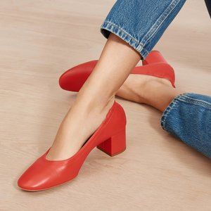 Everlane Day Heel in Bright Red